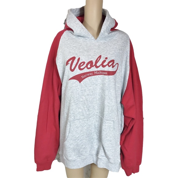 *Veolia Norway Michigan hoodie gray/red, 2XL